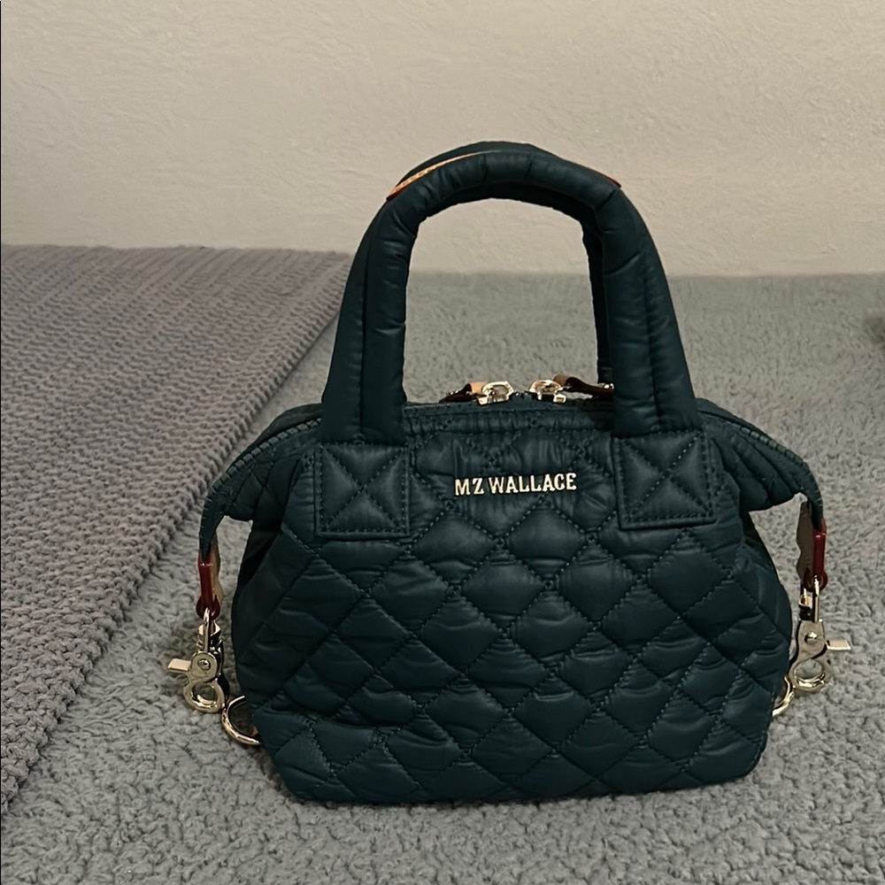 MZ Wallace mini Sutton. Green Quilted Women's Bag - like new!